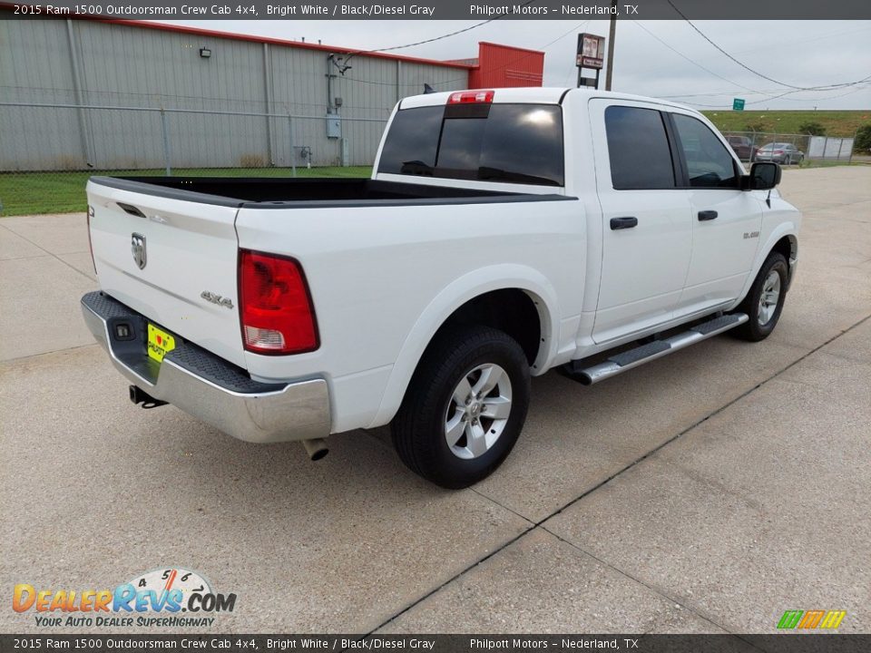 2015 Ram 1500 Outdoorsman Crew Cab 4x4 Bright White / Black/Diesel Gray Photo #6