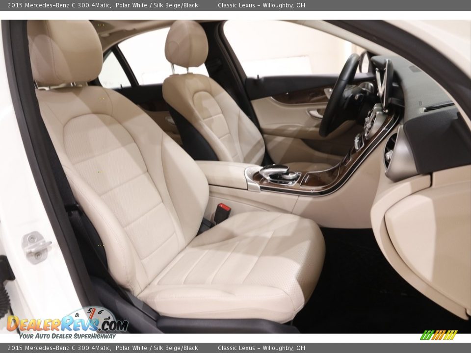 2015 Mercedes-Benz C 300 4Matic Polar White / Silk Beige/Black Photo #17