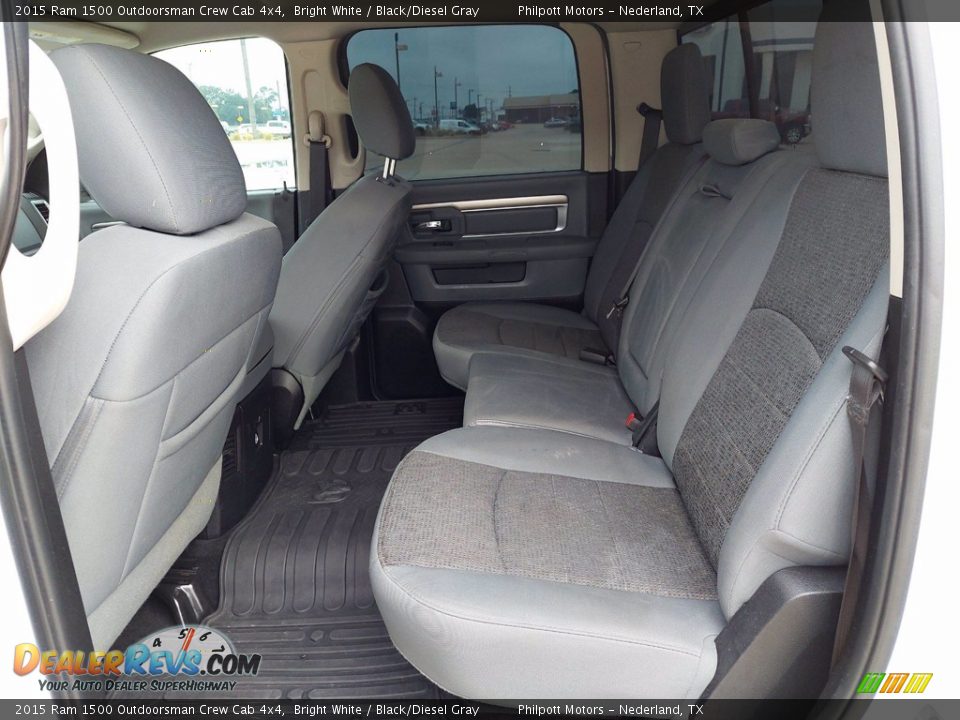 Rear Seat of 2015 Ram 1500 Outdoorsman Crew Cab 4x4 Photo #11