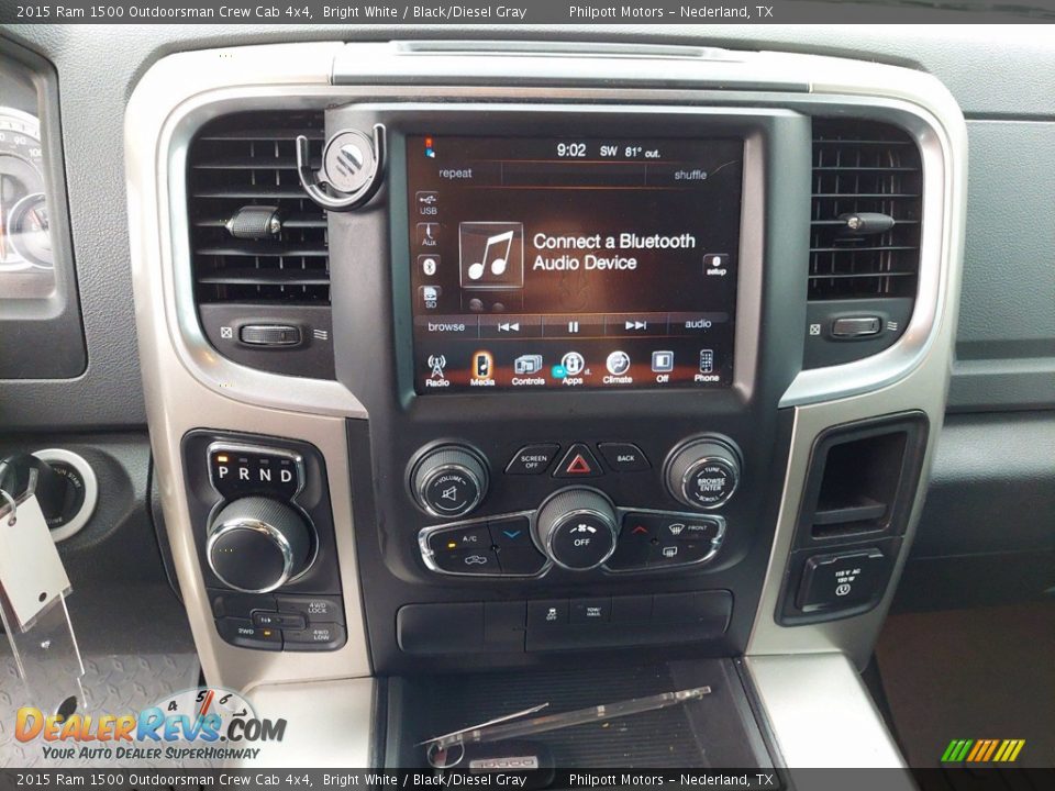 Controls of 2015 Ram 1500 Outdoorsman Crew Cab 4x4 Photo #18