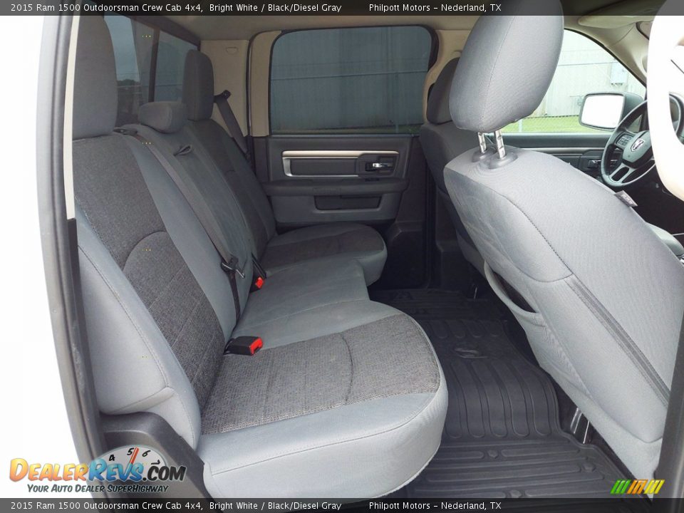 Rear Seat of 2015 Ram 1500 Outdoorsman Crew Cab 4x4 Photo #26