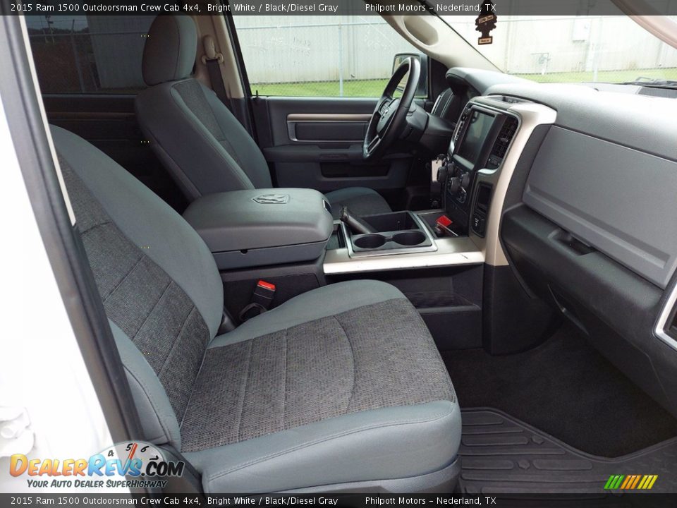 Front Seat of 2015 Ram 1500 Outdoorsman Crew Cab 4x4 Photo #28