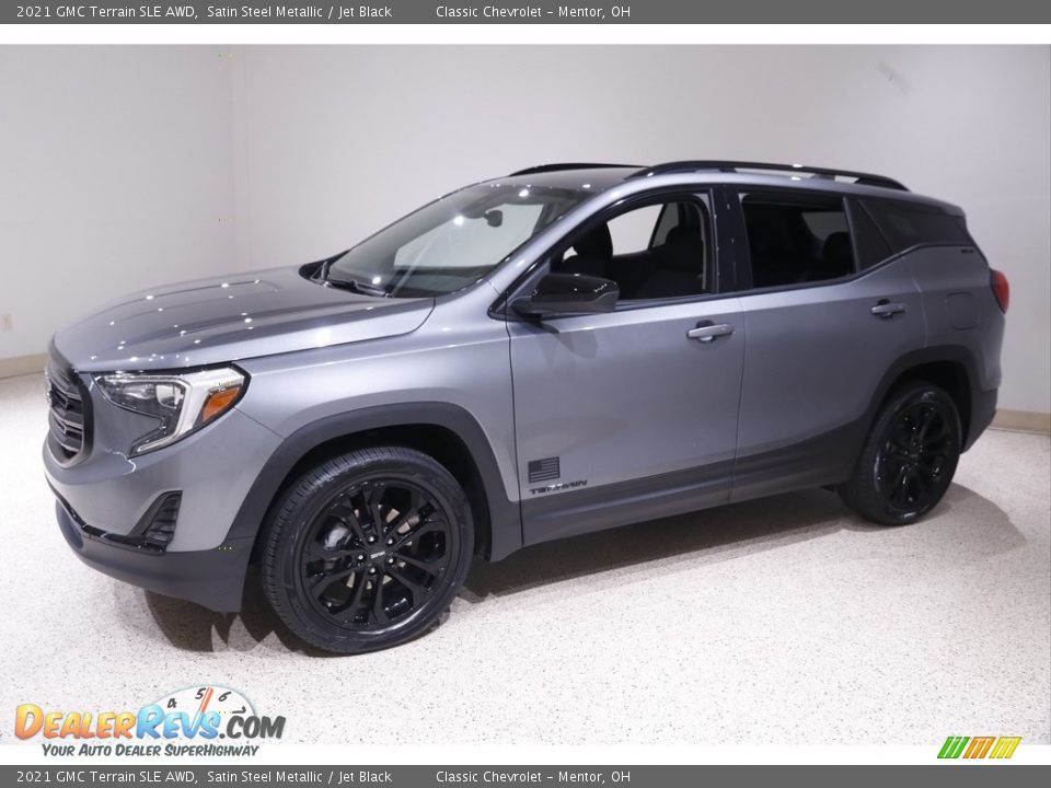 2021 GMC Terrain SLE AWD Satin Steel Metallic / Jet Black Photo #3