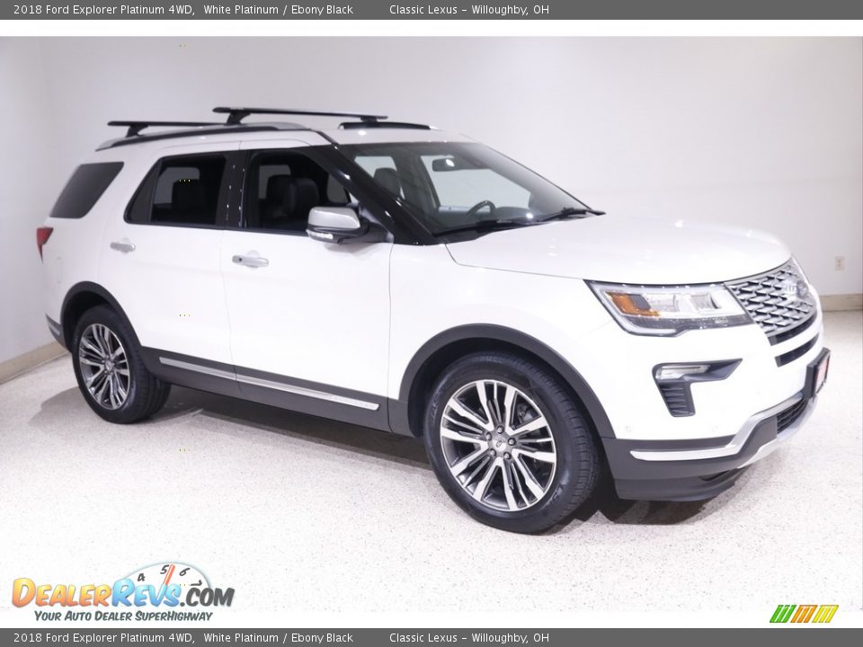 2018 Ford Explorer Platinum 4WD White Platinum / Ebony Black Photo #1