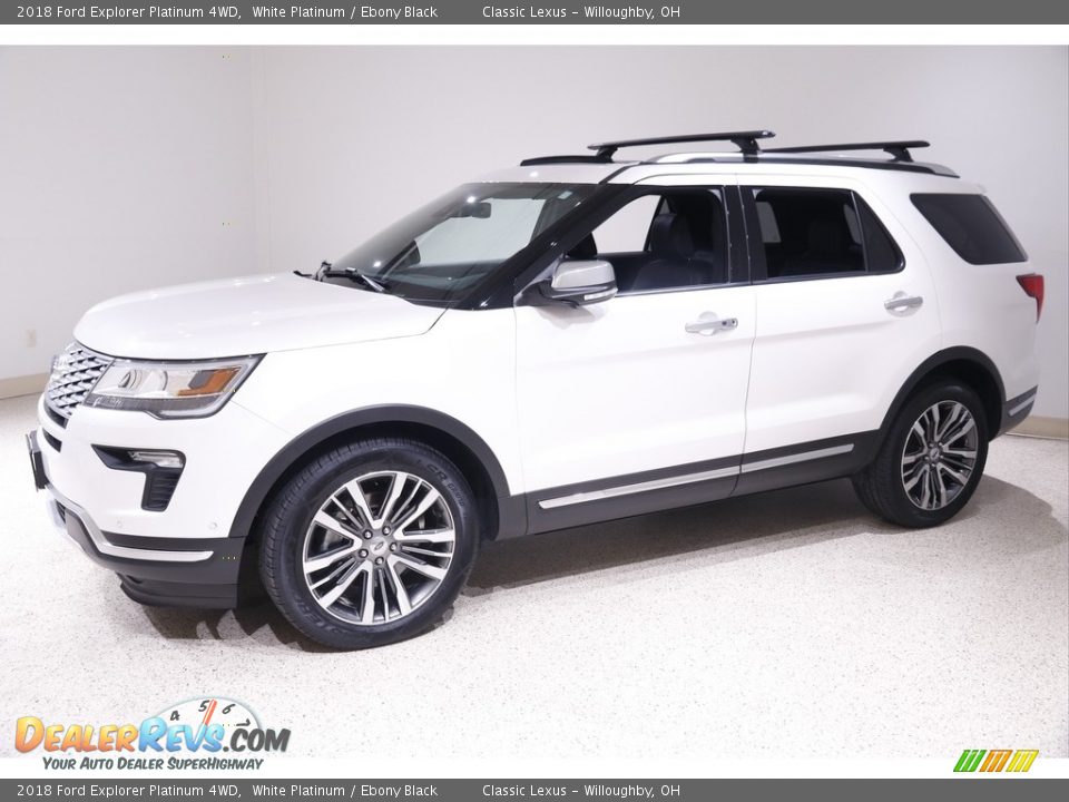 2018 Ford Explorer Platinum 4WD White Platinum / Ebony Black Photo #3