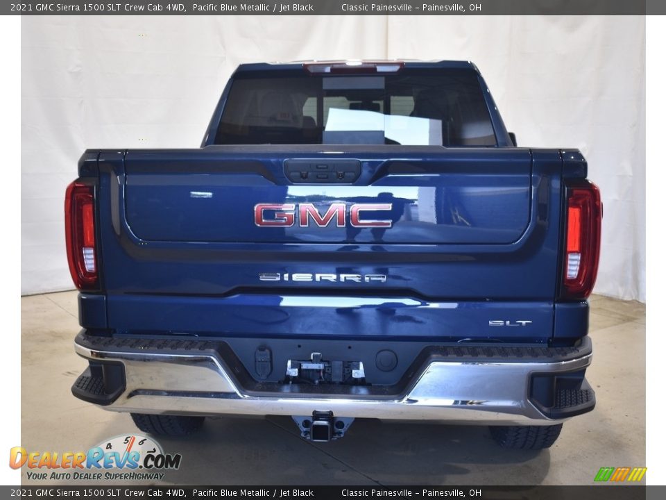 2021 GMC Sierra 1500 SLT Crew Cab 4WD Pacific Blue Metallic / Jet Black Photo #3