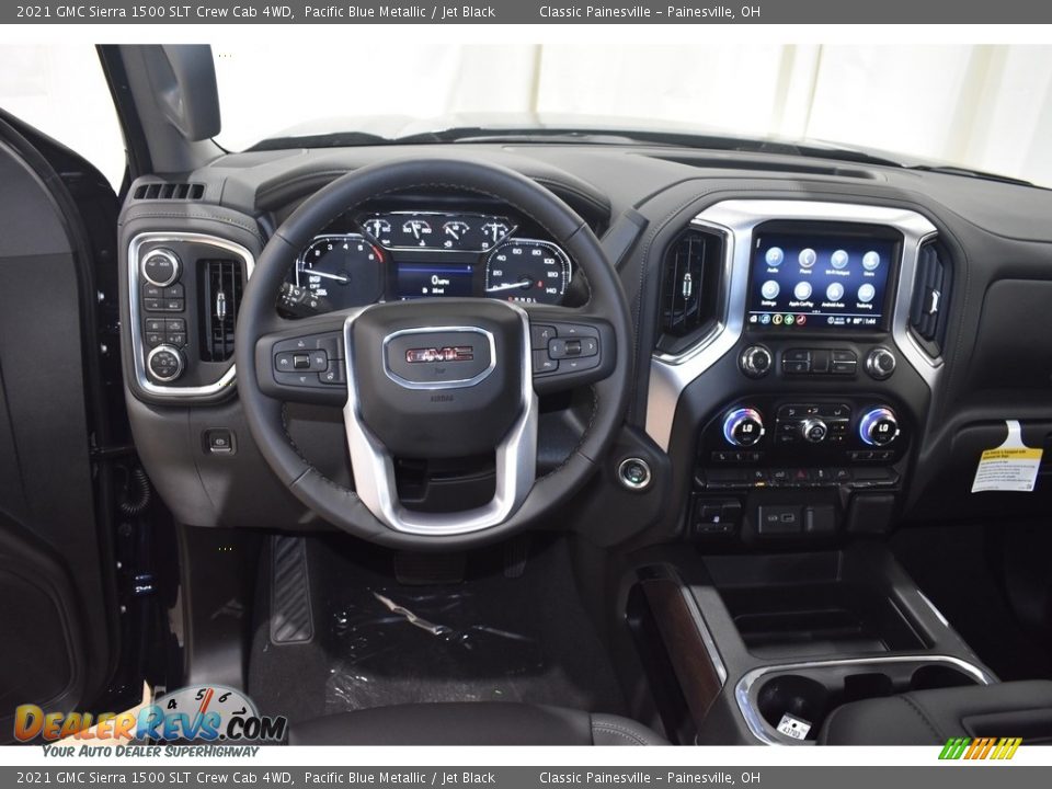 2021 GMC Sierra 1500 SLT Crew Cab 4WD Pacific Blue Metallic / Jet Black Photo #10