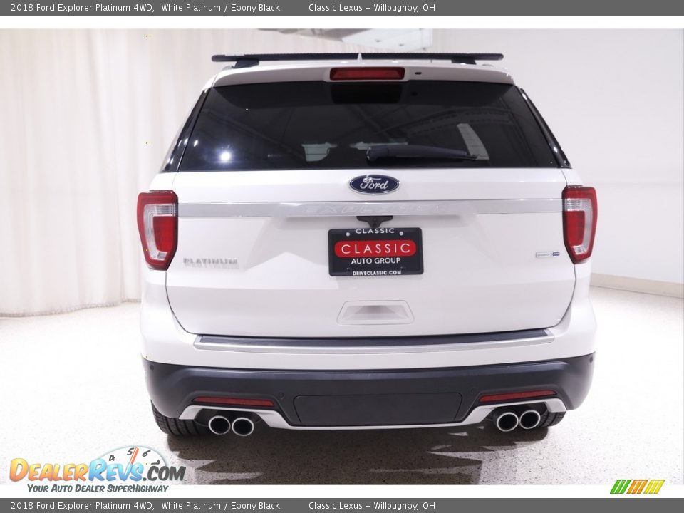 2018 Ford Explorer Platinum 4WD White Platinum / Ebony Black Photo #22