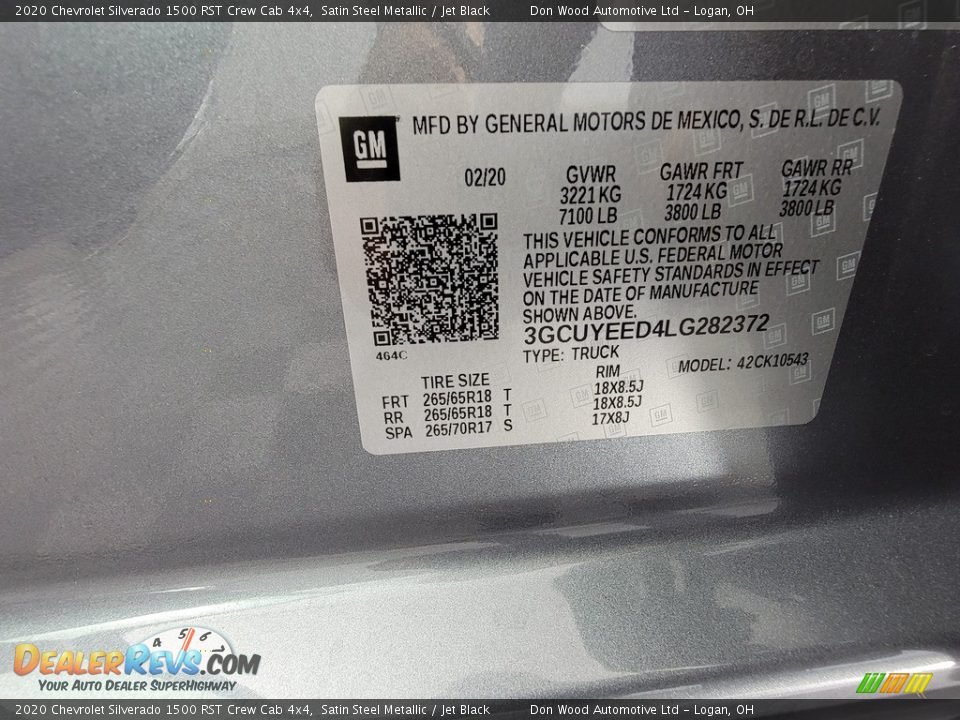 2020 Chevrolet Silverado 1500 RST Crew Cab 4x4 Satin Steel Metallic / Jet Black Photo #34