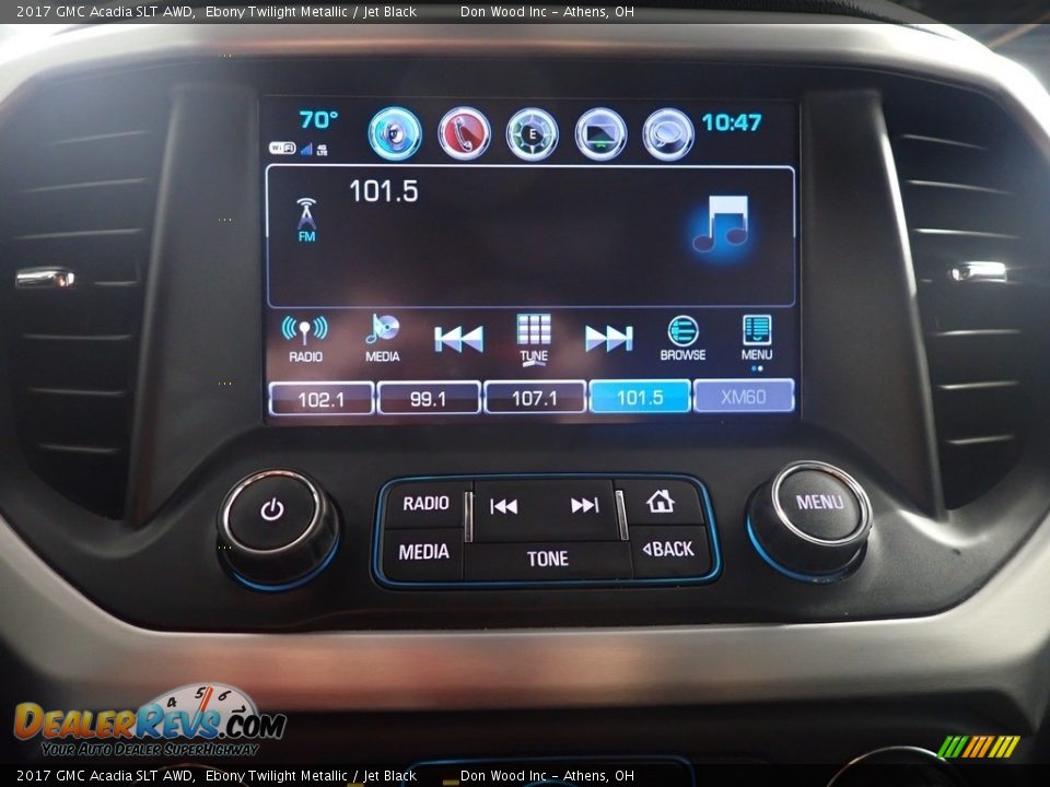 2017 GMC Acadia SLT AWD Ebony Twilight Metallic / Jet Black Photo #30