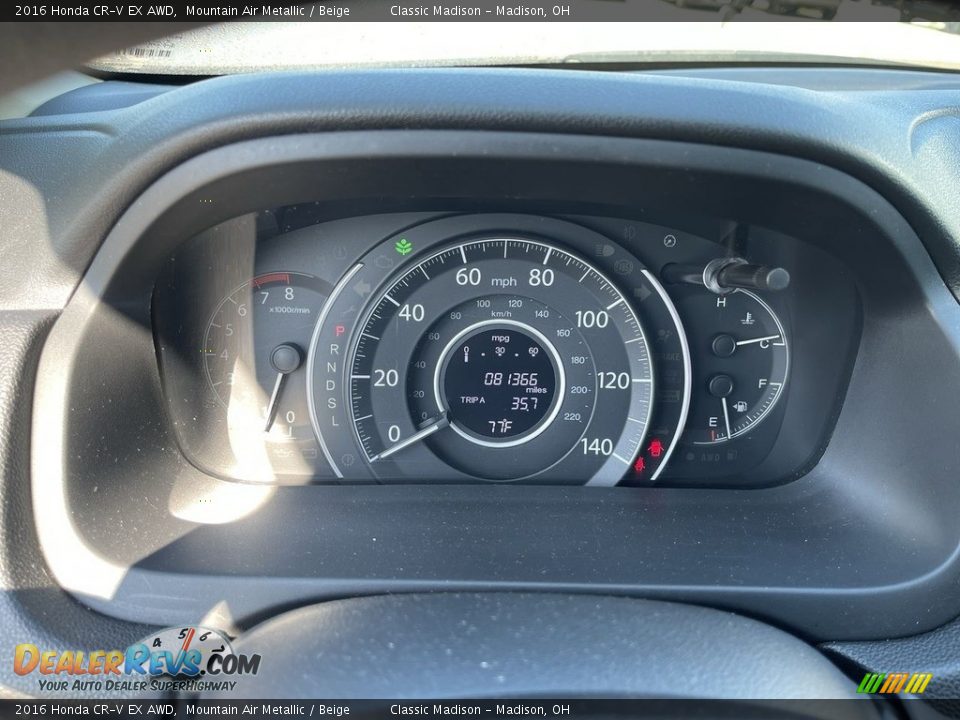 2016 Honda CR-V EX AWD Mountain Air Metallic / Beige Photo #10