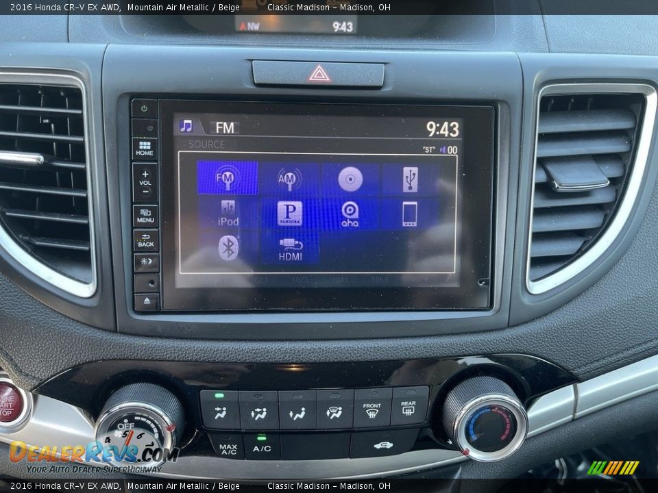 2016 Honda CR-V EX AWD Mountain Air Metallic / Beige Photo #11