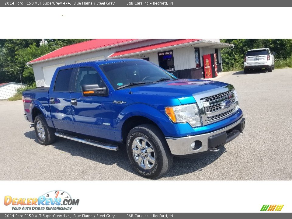 2014 Ford F150 XLT SuperCrew 4x4 Blue Flame / Steel Grey Photo #8