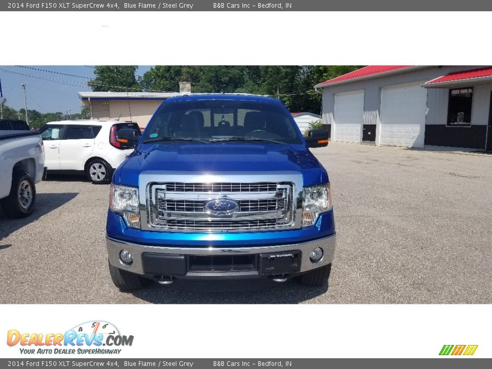 2014 Ford F150 XLT SuperCrew 4x4 Blue Flame / Steel Grey Photo #9