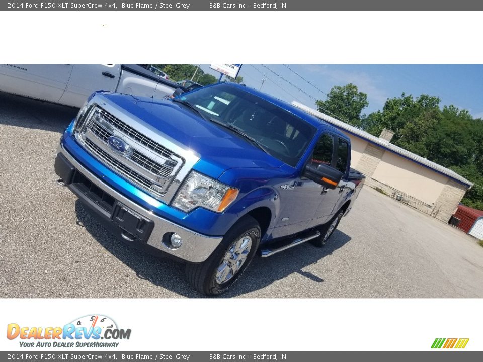 2014 Ford F150 XLT SuperCrew 4x4 Blue Flame / Steel Grey Photo #10