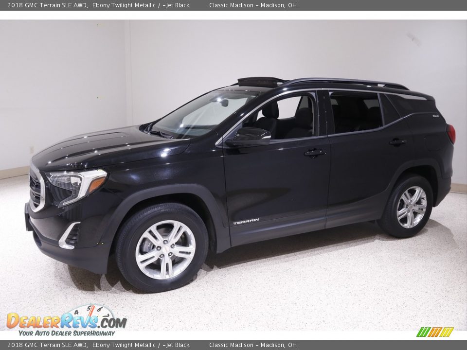 2018 GMC Terrain SLE AWD Ebony Twilight Metallic / ­Jet Black Photo #3