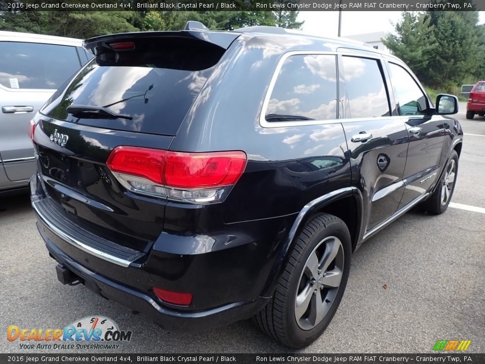 2016 Jeep Grand Cherokee Overland 4x4 Brilliant Black Crystal Pearl / Black Photo #3