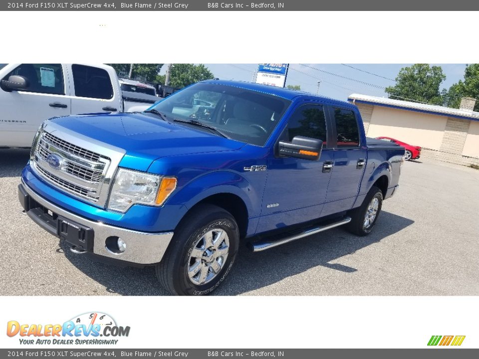 2014 Ford F150 XLT SuperCrew 4x4 Blue Flame / Steel Grey Photo #36
