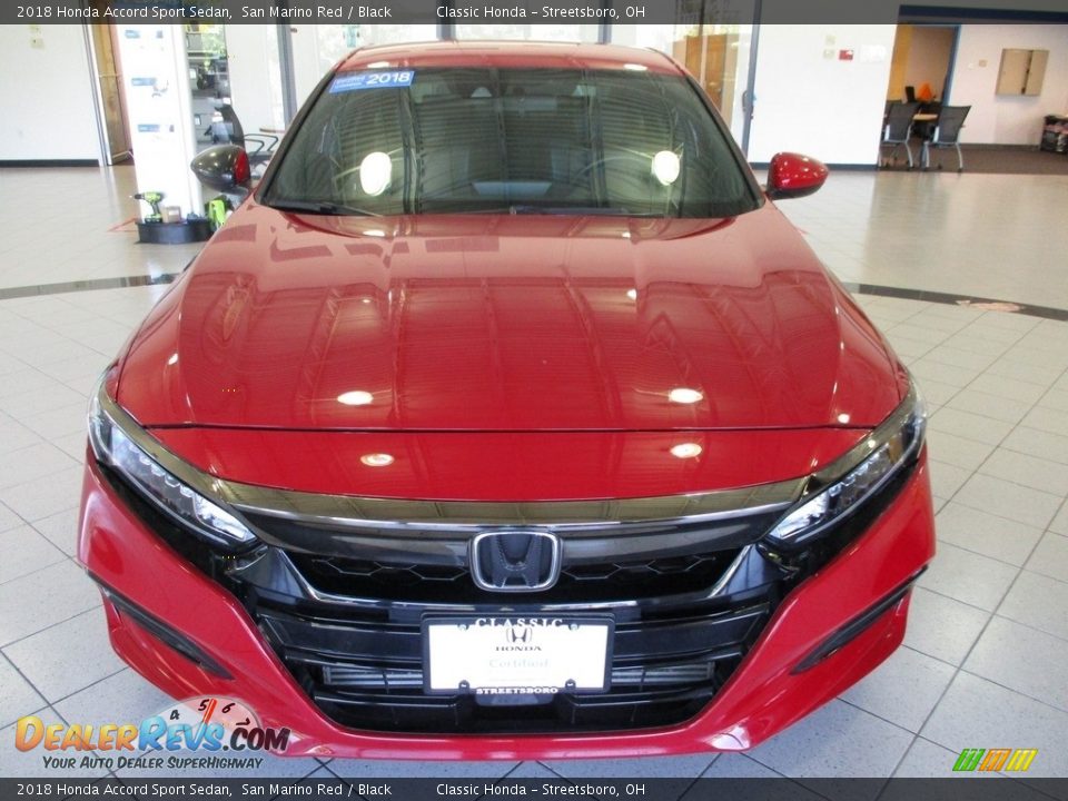 2018 Honda Accord Sport Sedan San Marino Red / Black Photo #2