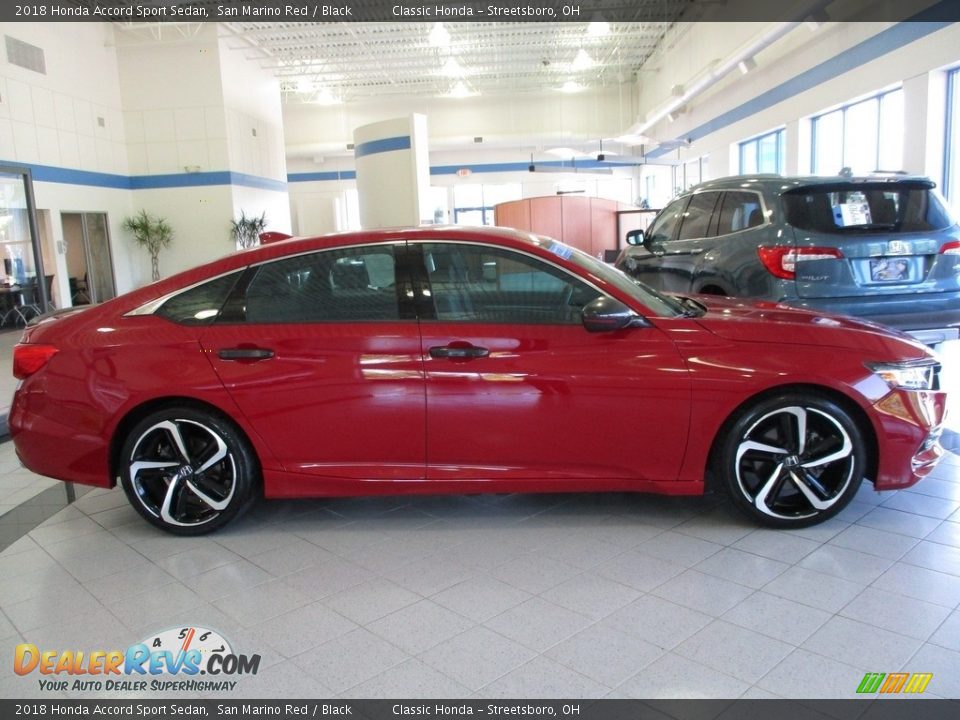 2018 Honda Accord Sport Sedan San Marino Red / Black Photo #4