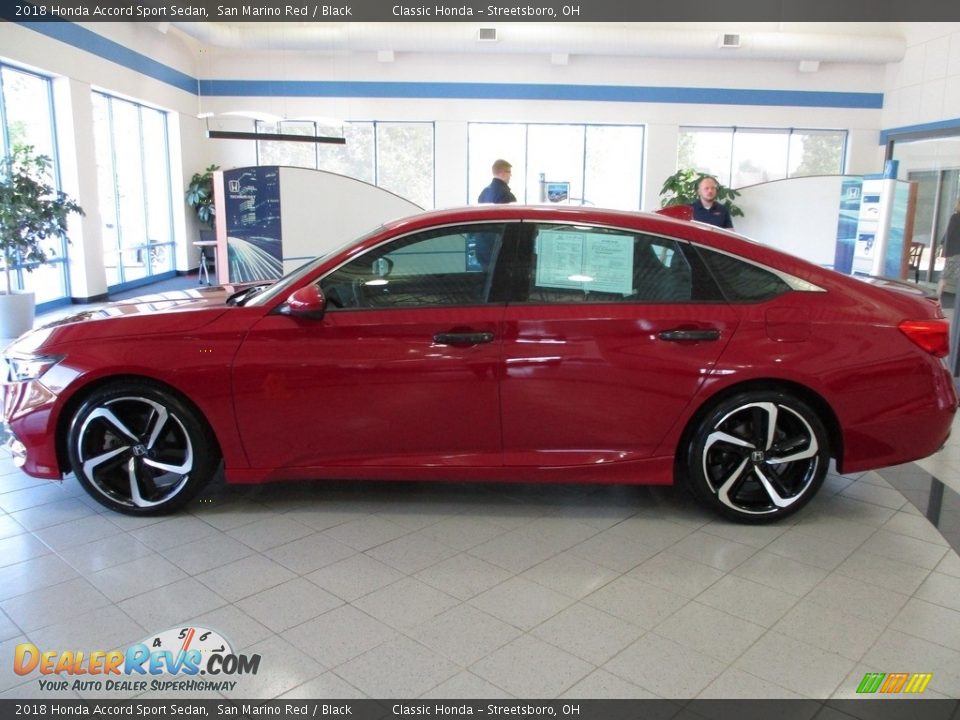 2018 Honda Accord Sport Sedan San Marino Red / Black Photo #10