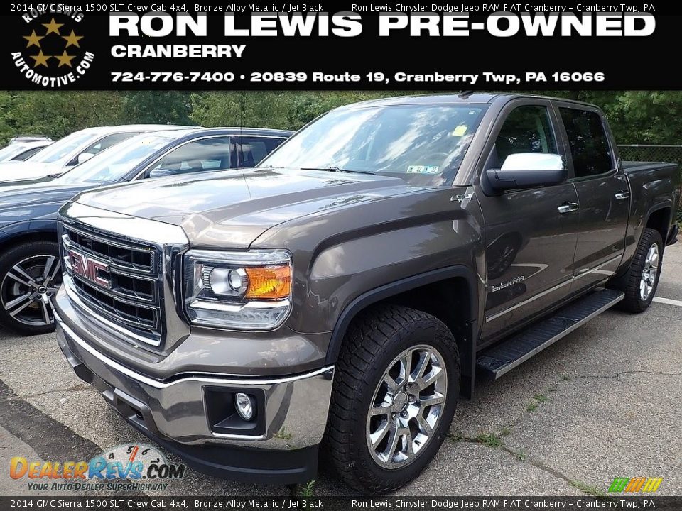 2014 GMC Sierra 1500 SLT Crew Cab 4x4 Bronze Alloy Metallic / Jet Black Photo #1