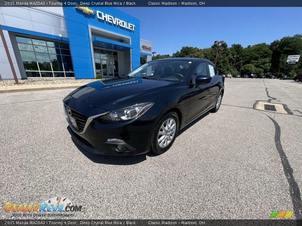 2015 Mazda MAZDA3 i Touring 4 Door Deep Crystal Blue Mica / Black Photo #1