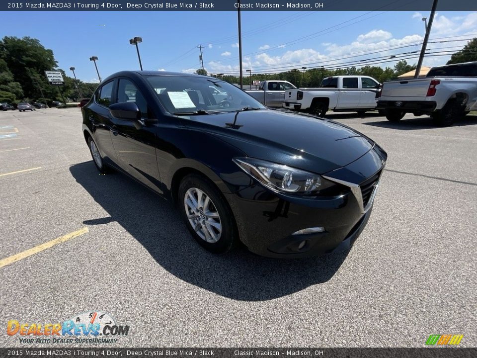 2015 Mazda MAZDA3 i Touring 4 Door Deep Crystal Blue Mica / Black Photo #4