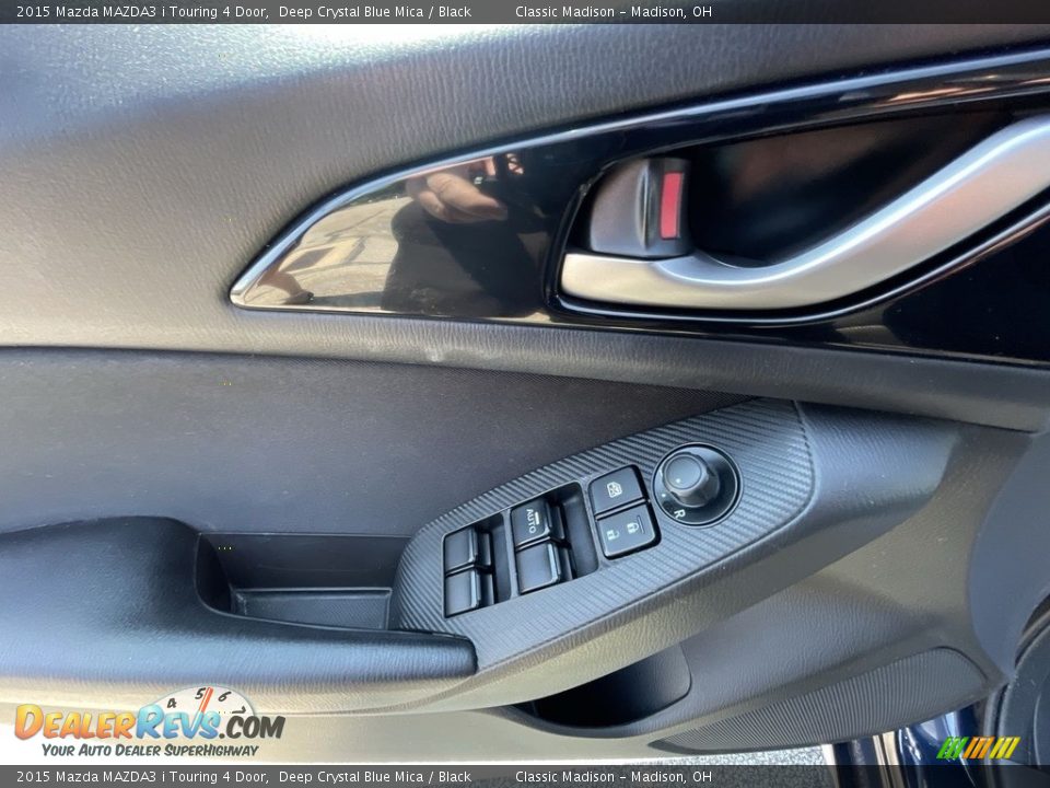 2015 Mazda MAZDA3 i Touring 4 Door Deep Crystal Blue Mica / Black Photo #8