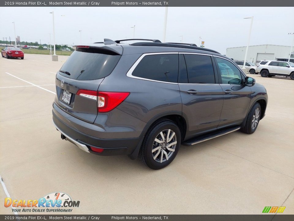 2019 Honda Pilot EX-L Modern Steel Metallic / Gray Photo #7