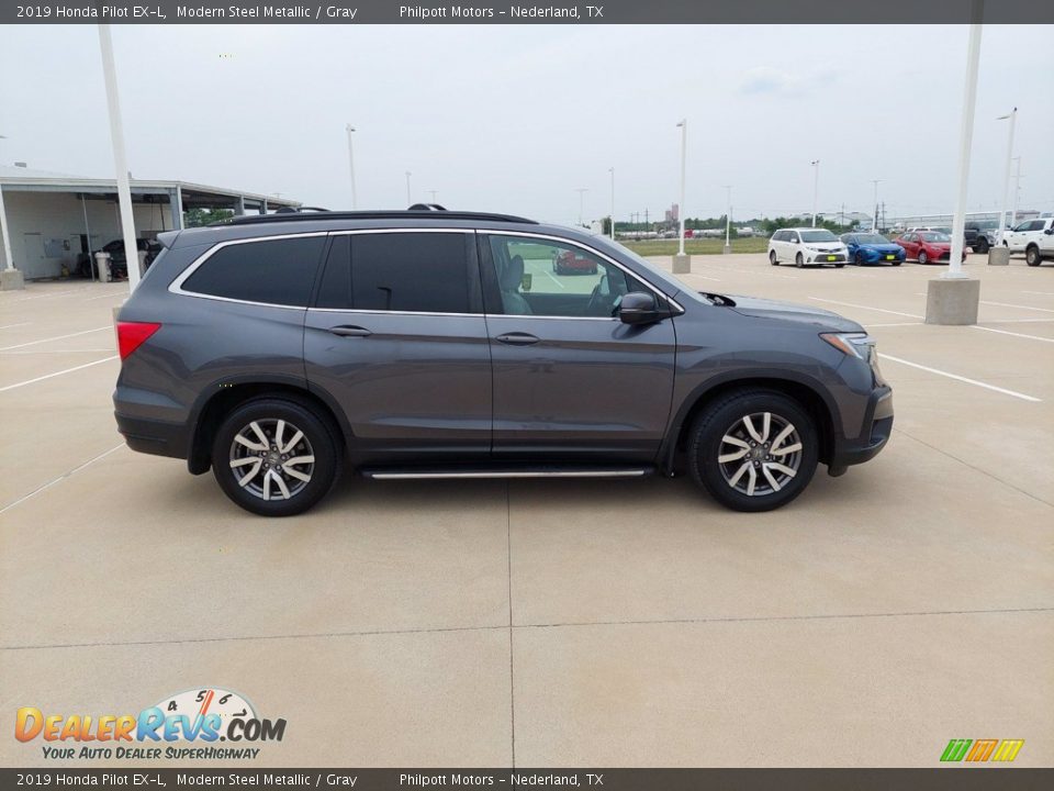 2019 Honda Pilot EX-L Modern Steel Metallic / Gray Photo #8