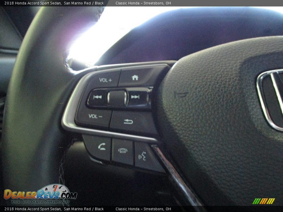 2018 Honda Accord Sport Sedan San Marino Red / Black Photo #30