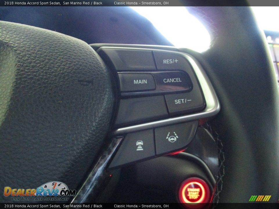 2018 Honda Accord Sport Sedan San Marino Red / Black Photo #31
