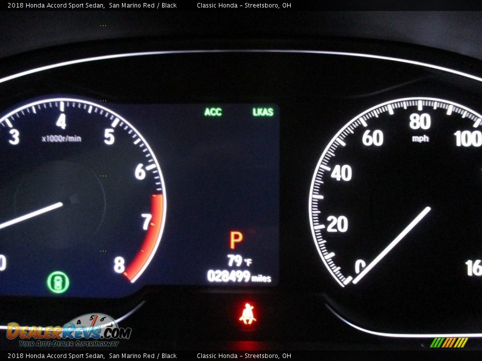 2018 Honda Accord Sport Sedan San Marino Red / Black Photo #32