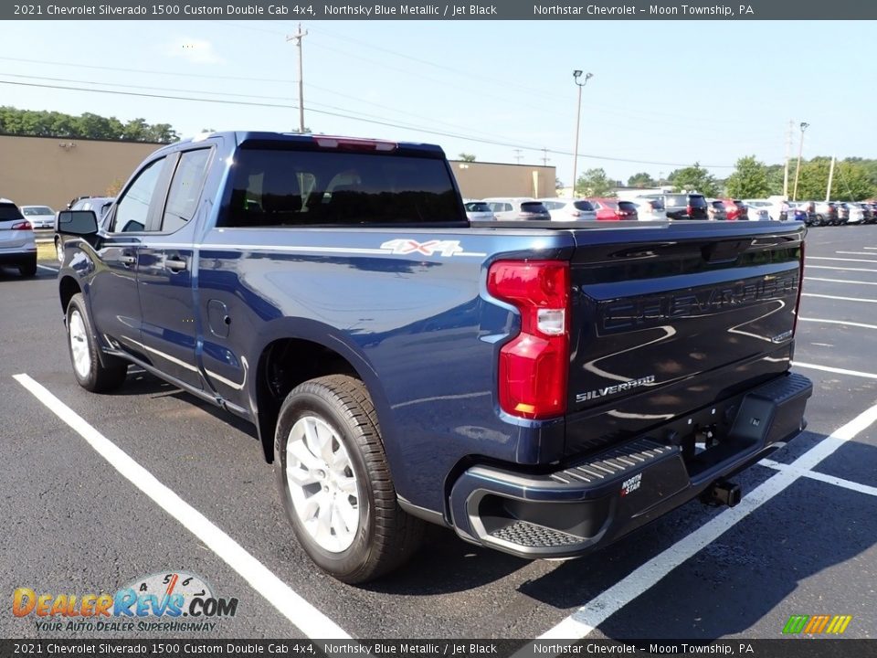 2021 Chevrolet Silverado 1500 Custom Double Cab 4x4 Northsky Blue Metallic / Jet Black Photo #3