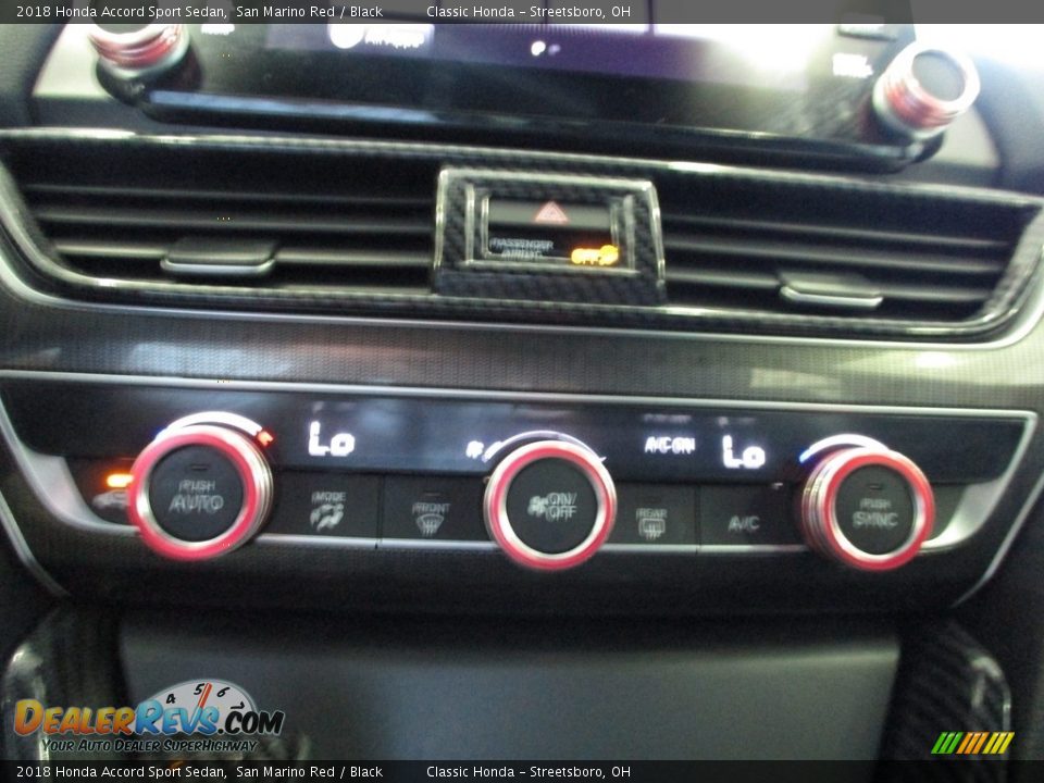 2018 Honda Accord Sport Sedan San Marino Red / Black Photo #34