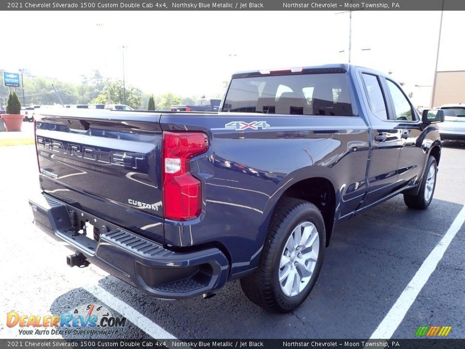 2021 Chevrolet Silverado 1500 Custom Double Cab 4x4 Northsky Blue Metallic / Jet Black Photo #5