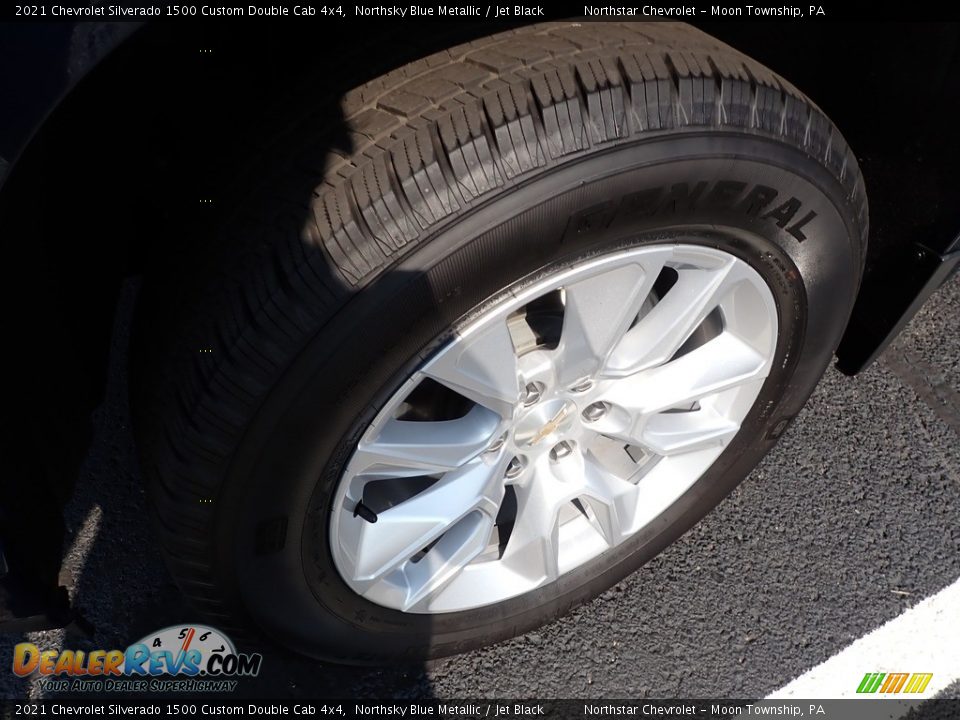 2021 Chevrolet Silverado 1500 Custom Double Cab 4x4 Northsky Blue Metallic / Jet Black Photo #8