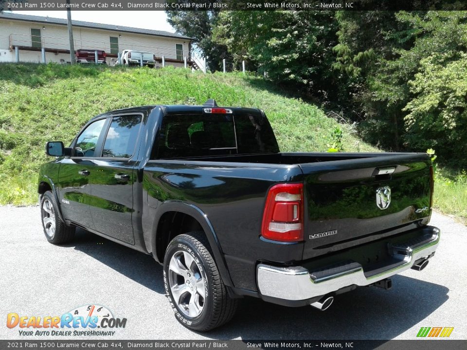 2021 Ram 1500 Laramie Crew Cab 4x4 Diamond Black Crystal Pearl / Black Photo #9