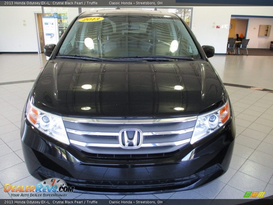 2013 Honda Odyssey EX-L Crystal Black Pearl / Truffle Photo #2