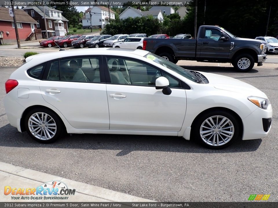 2012 Subaru Impreza 2.0i Premium 5 Door Satin White Pearl / Ivory Photo #7