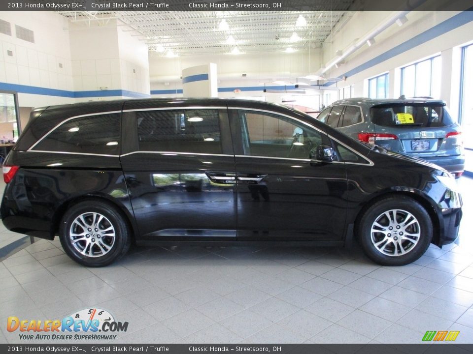 2013 Honda Odyssey EX-L Crystal Black Pearl / Truffle Photo #4