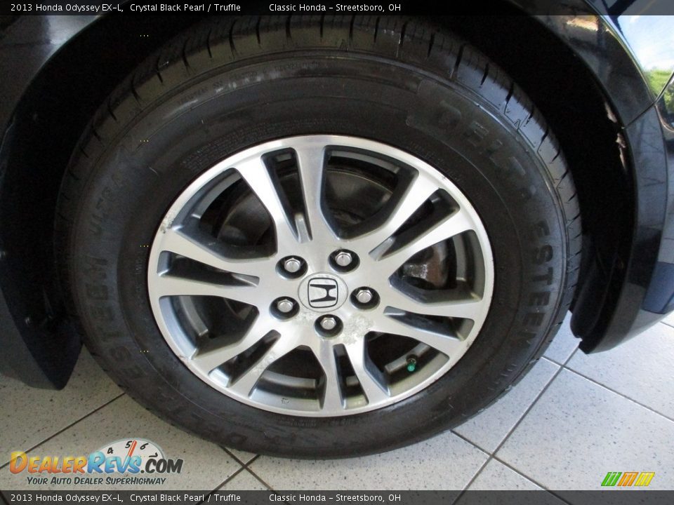 2013 Honda Odyssey EX-L Crystal Black Pearl / Truffle Photo #5