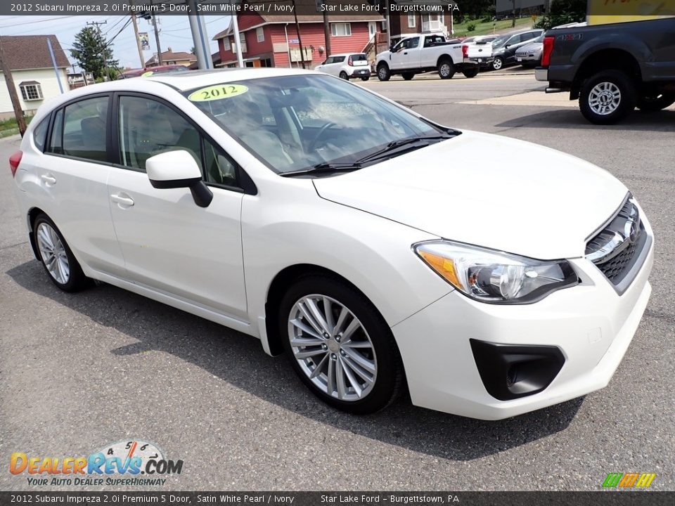 2012 Subaru Impreza 2.0i Premium 5 Door Satin White Pearl / Ivory Photo #8