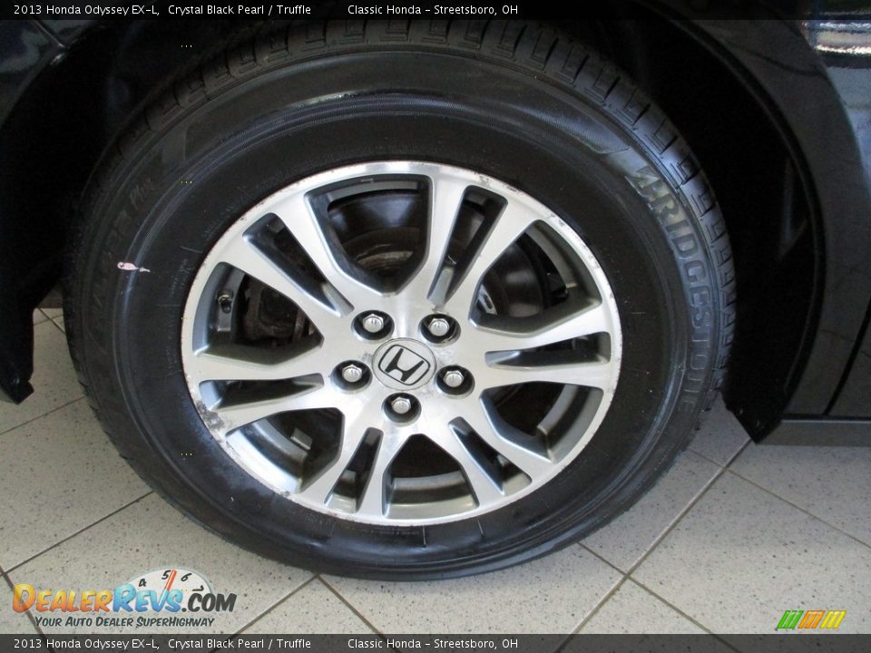 2013 Honda Odyssey EX-L Crystal Black Pearl / Truffle Photo #6