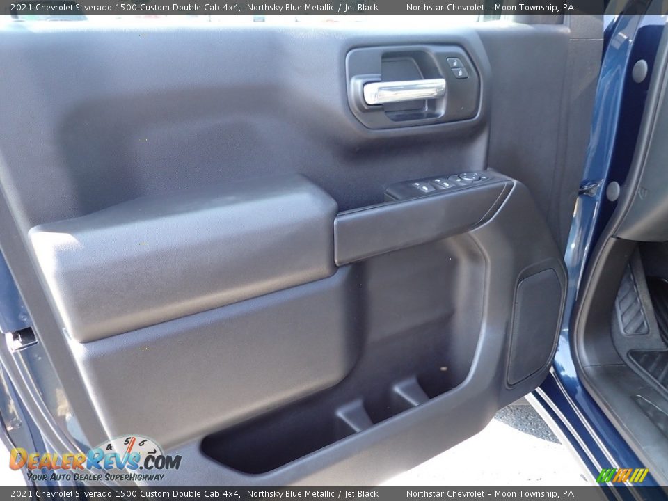 2021 Chevrolet Silverado 1500 Custom Double Cab 4x4 Northsky Blue Metallic / Jet Black Photo #13