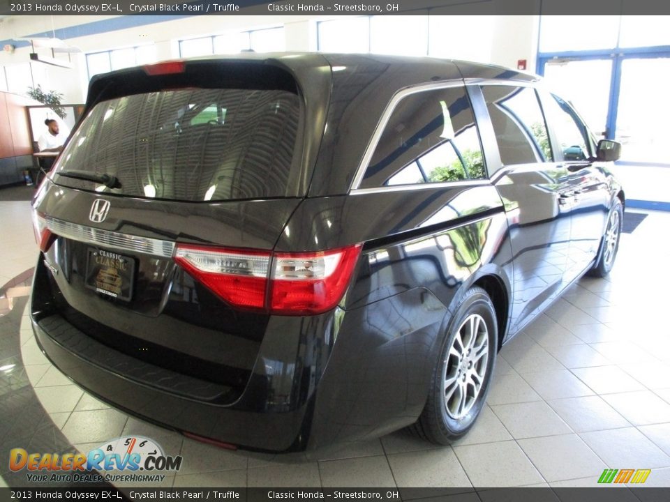 2013 Honda Odyssey EX-L Crystal Black Pearl / Truffle Photo #7