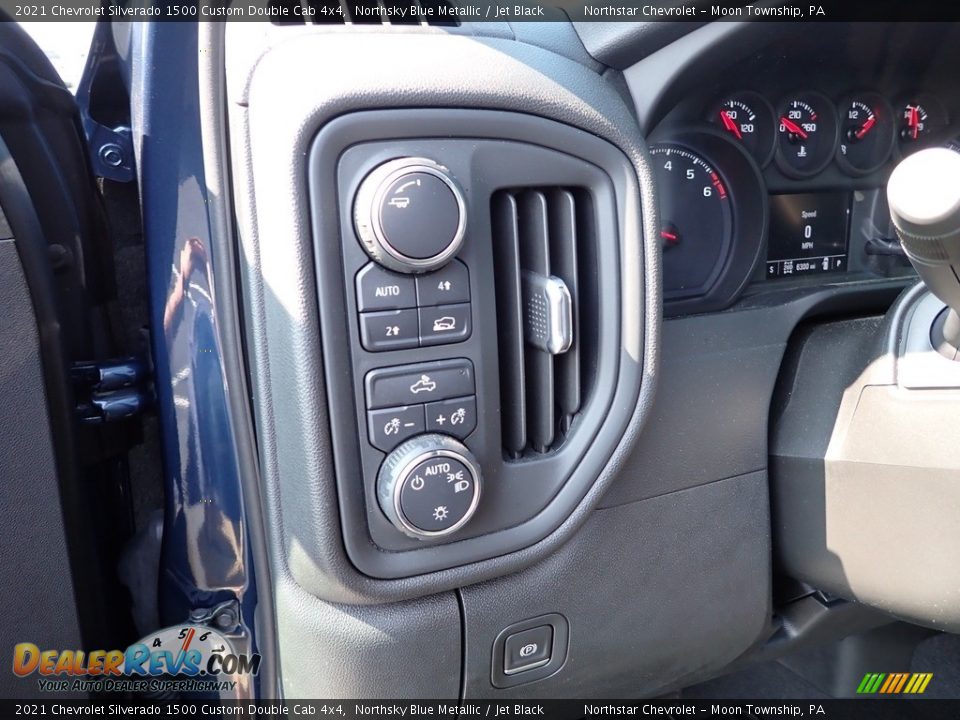 2021 Chevrolet Silverado 1500 Custom Double Cab 4x4 Northsky Blue Metallic / Jet Black Photo #14