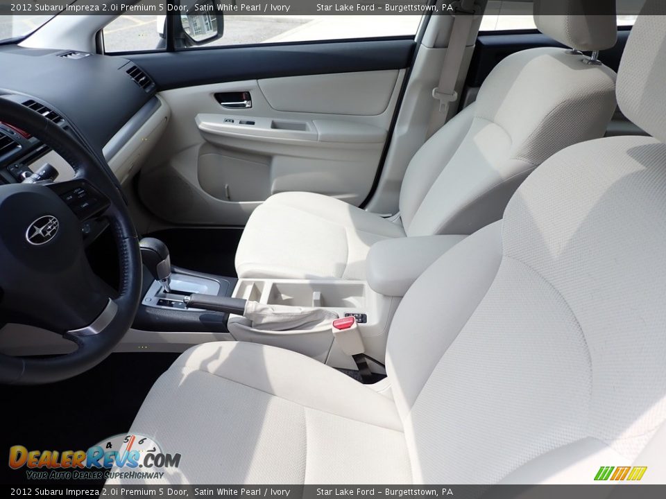 2012 Subaru Impreza 2.0i Premium 5 Door Satin White Pearl / Ivory Photo #10