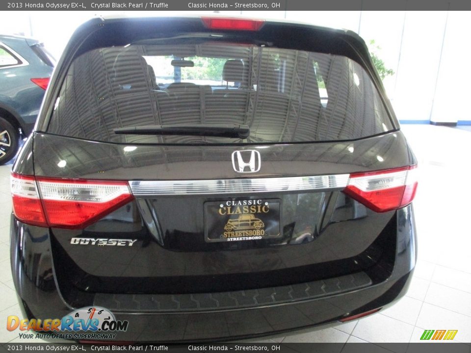2013 Honda Odyssey EX-L Crystal Black Pearl / Truffle Photo #8